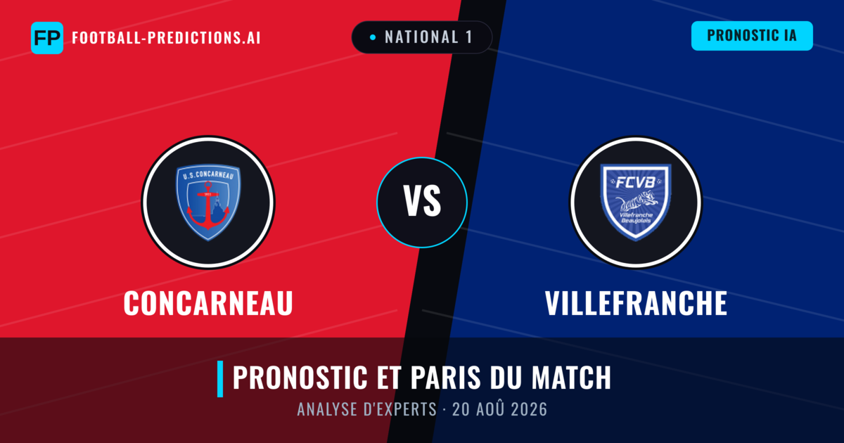 Concarneau vs Villefranche — pronostic et avant-match