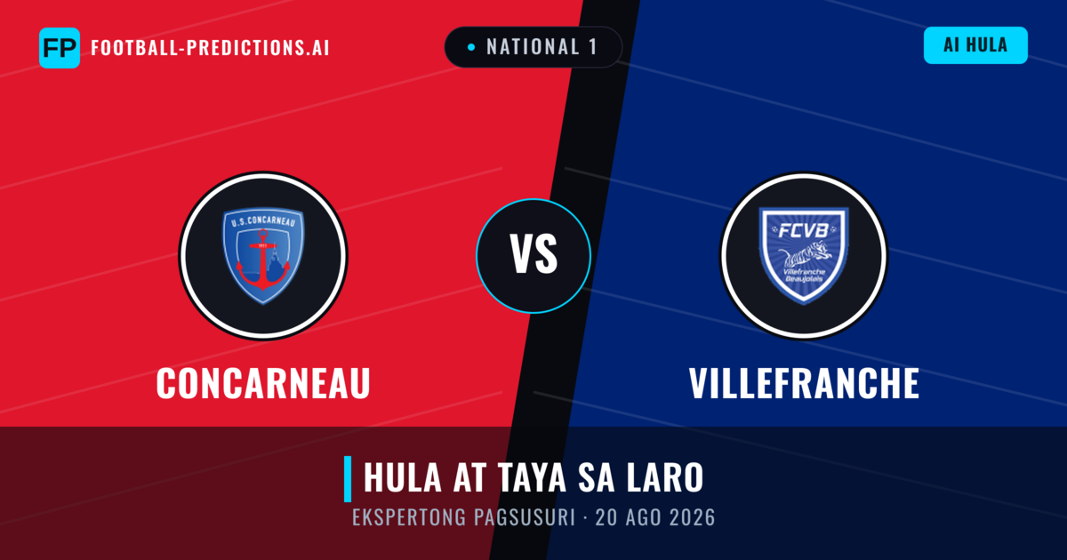 Concarneau vs Villefranche — hula at preview ng laban