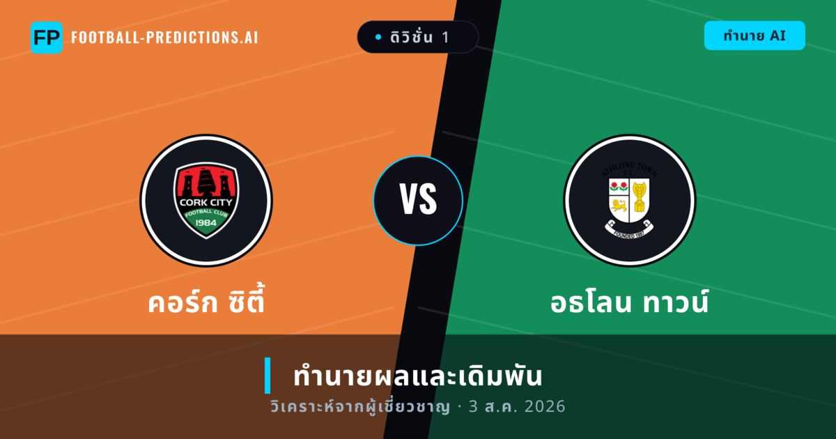 คอร์ก ซิตี้ พบ อธโลน ทาวน์ — ทำนายผลและพรีวิวการแข่งขัน