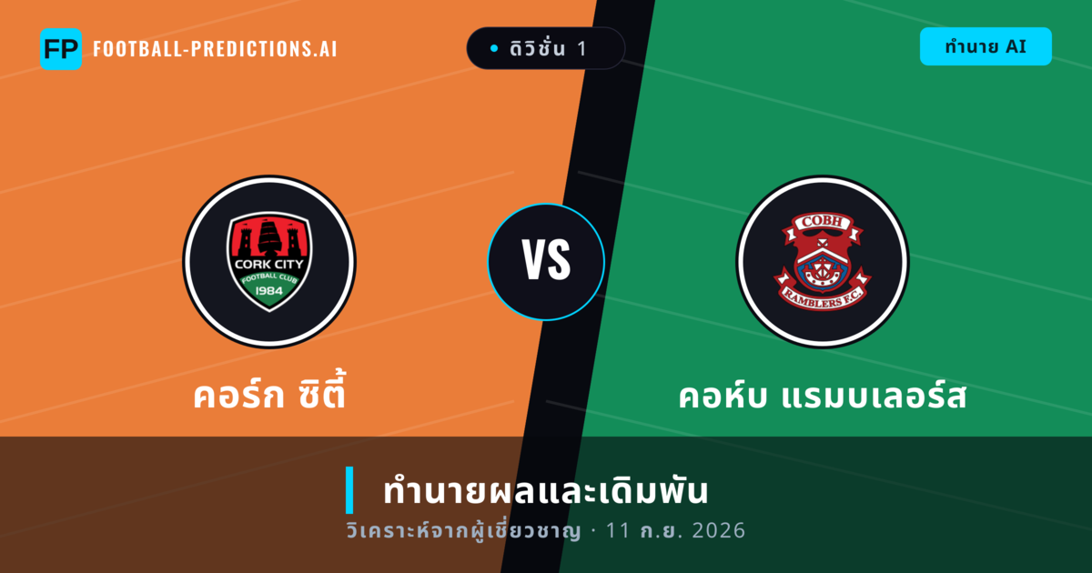 คอร์ก ซิตี้ พบ คอห์บ แรมบเลอร์ส — ทำนายผลและพรีวิวการแข่งขัน