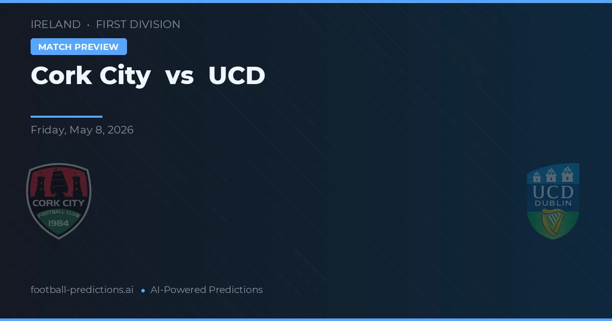 Cork City vs UCD — match prediction & preview