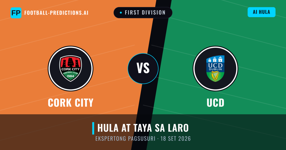 Cork City vs UCD — hula at preview ng laban