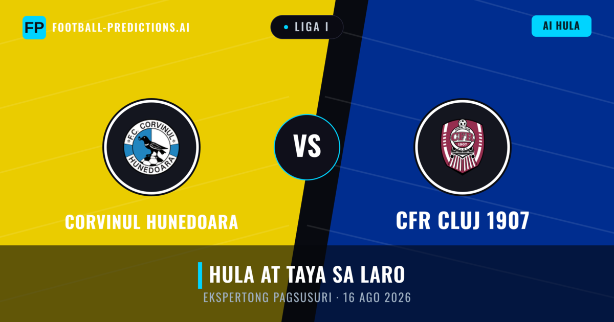 Corvinul Hunedoara vs CFR Cluj 1907 — hula at preview ng laban
