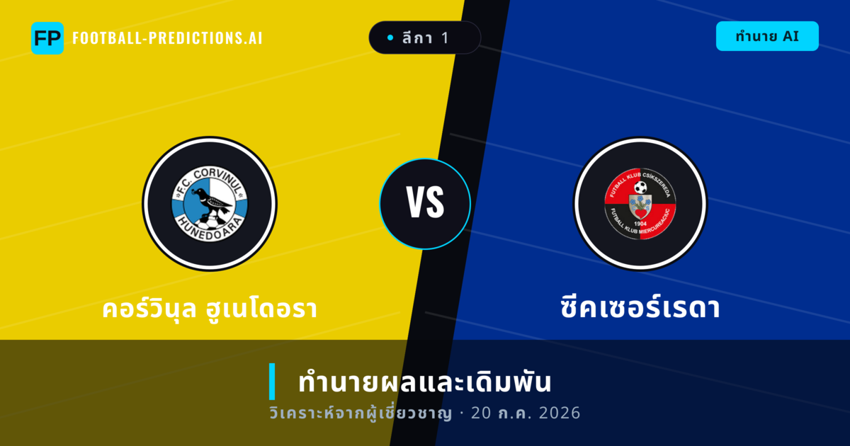 คอร์วินุล ฮูเนโดอรา พบ ซีคเซอร์เรดา — ทำนายผลและพรีวิวการแข่งขัน