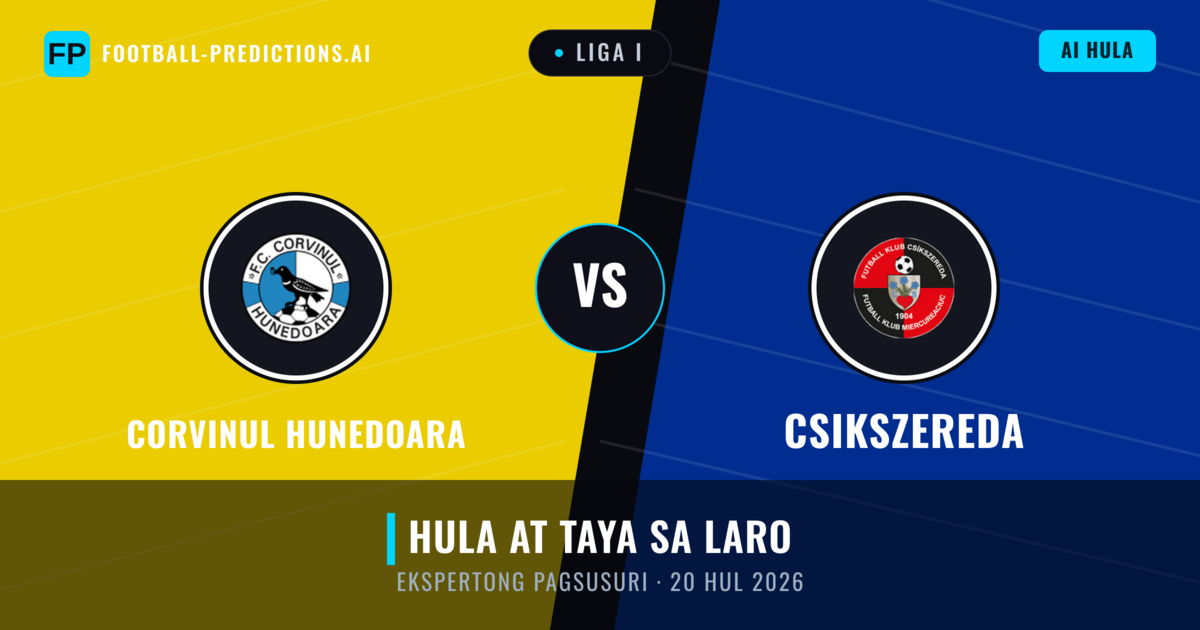 Corvinul Hunedoara vs Csikszereda — hula at preview ng laban