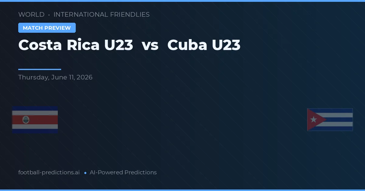 Costa Rica U23 พบ Cuba U23 — ทำนายผลและพรีวิวการแข่งขัน