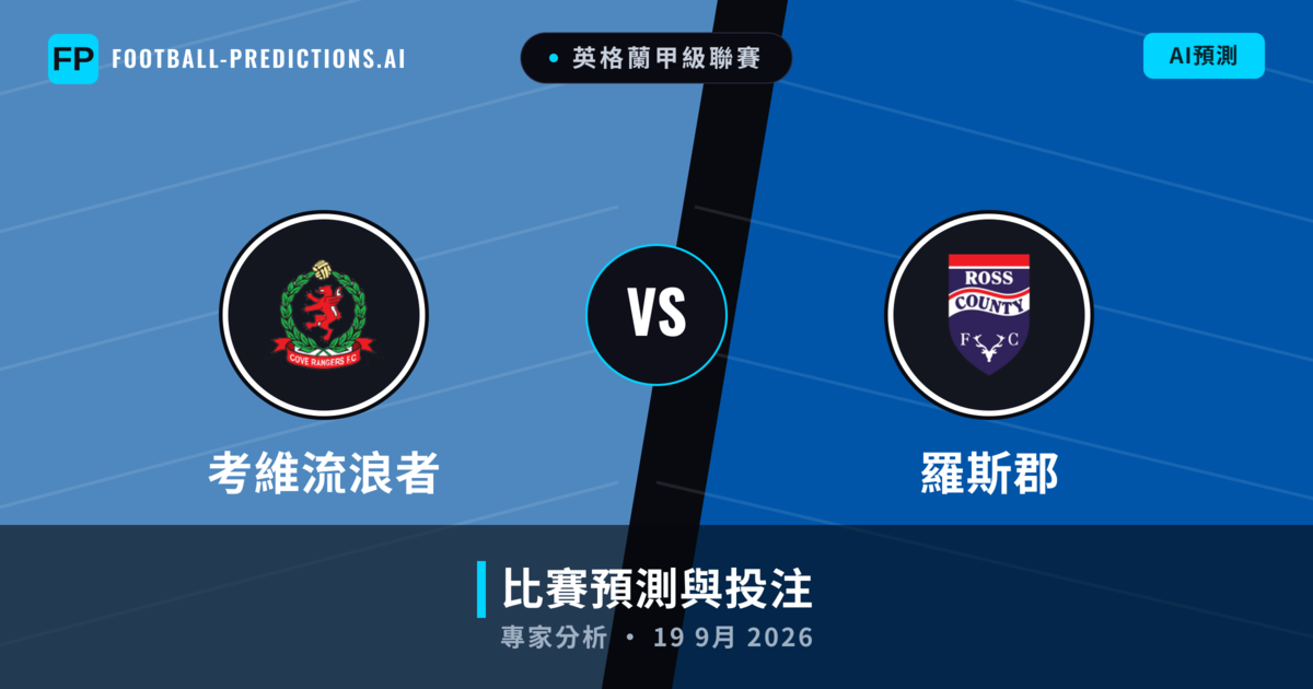 考維流浪者 vs 羅斯郡 — 比赛预测和前瞻