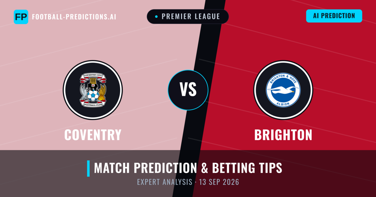 Coventry vs Brighton — match prediction & preview