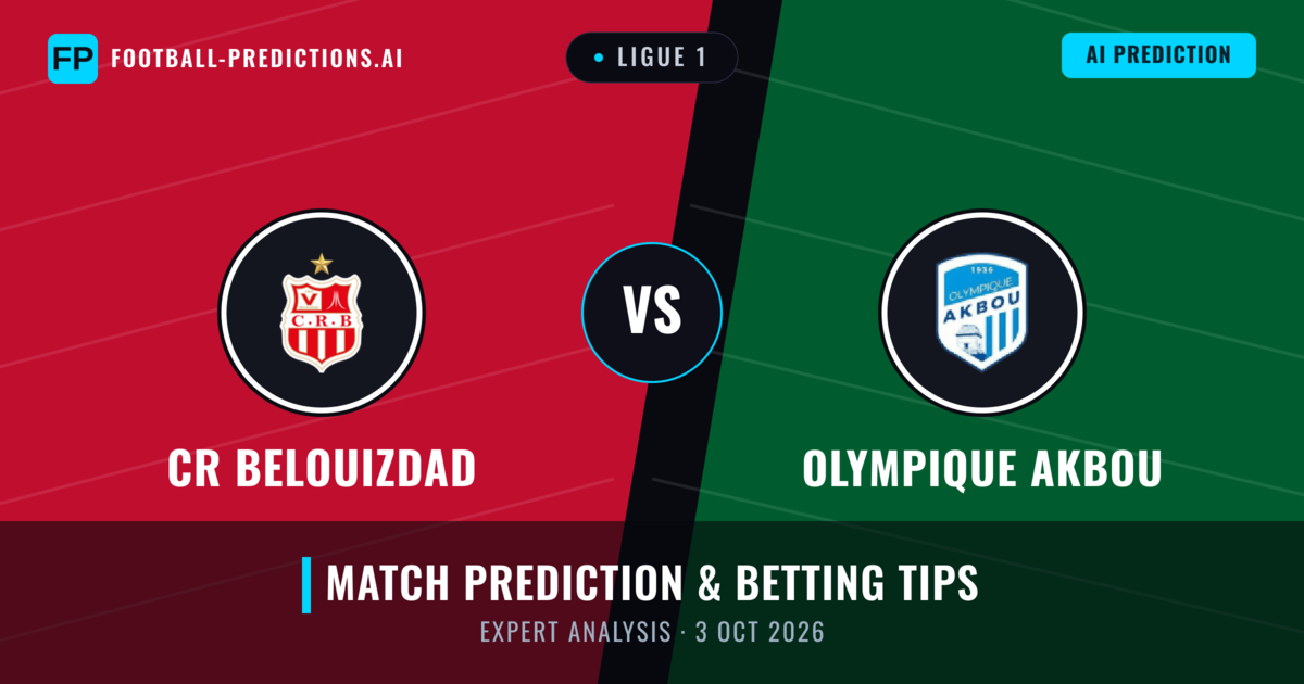 CR Belouizdad vs Olympique Akbou — match prediction & preview