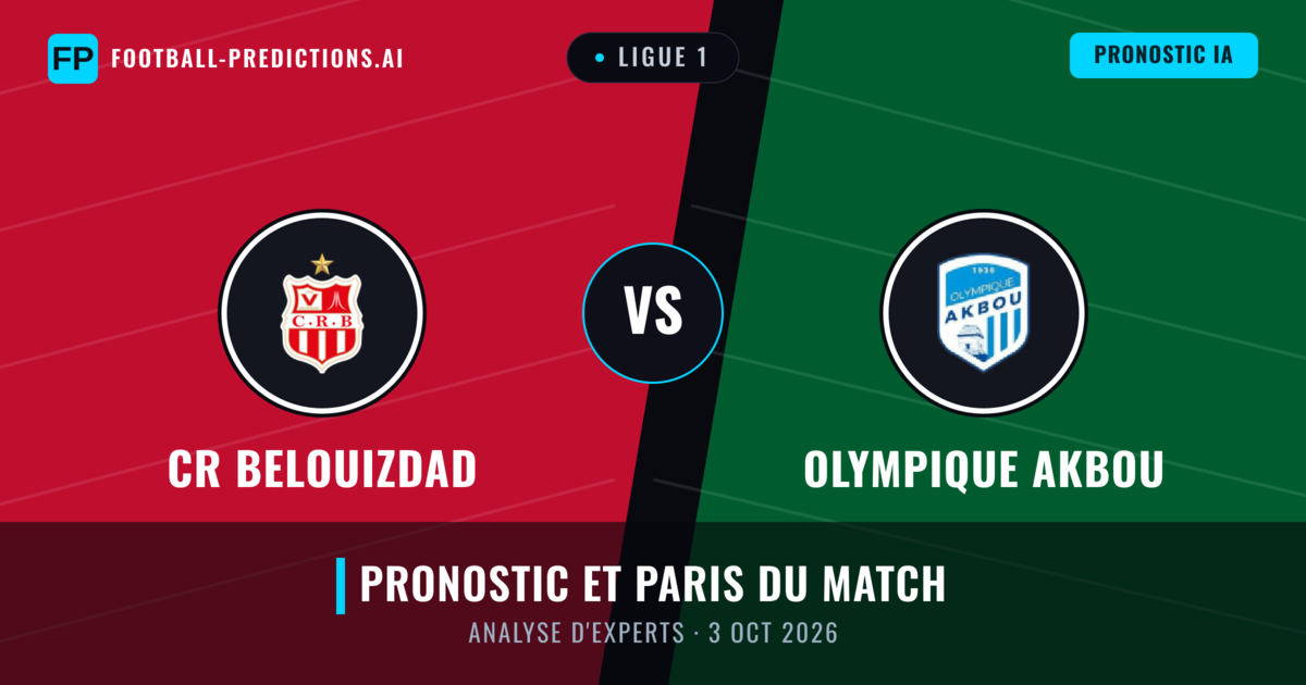CR Belouizdad vs Olympique Akbou — pronostic et avant-match