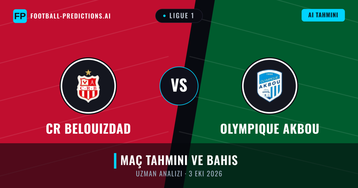 CR Belouizdad - Olympique Akbou — maç tahmini ve önizleme