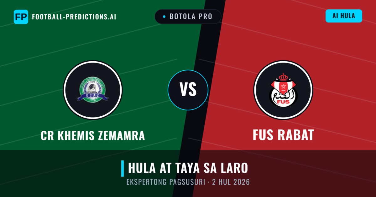 CR Khemis Zemamra vs FUS Rabat — hula at preview ng laban