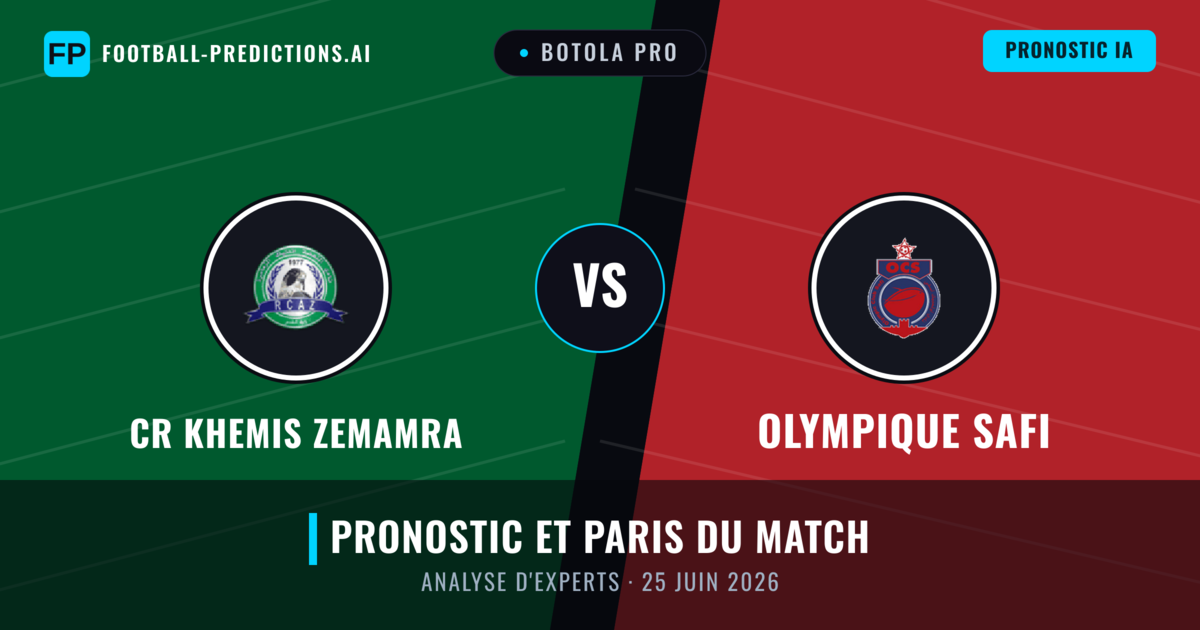 CR Khemis Zemamra vs Olympique Safi — pronostic et avant-match