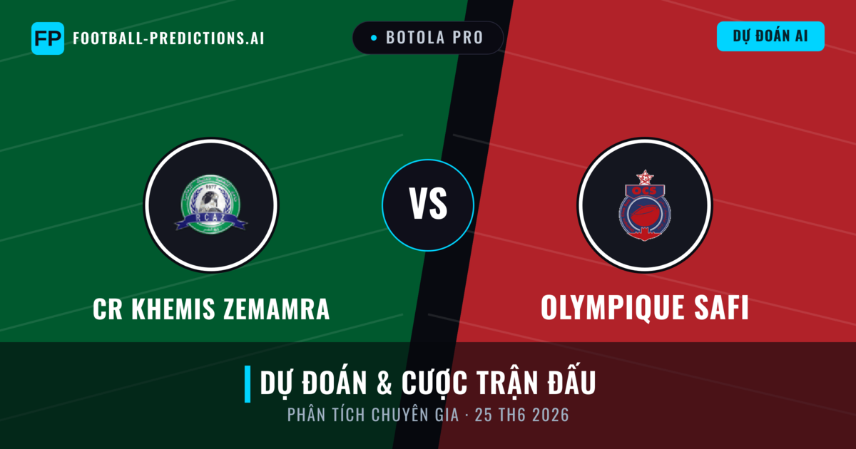 CR Khemis Zemamra vs Olympique Safi — dự đoán và xem trước trận đấu