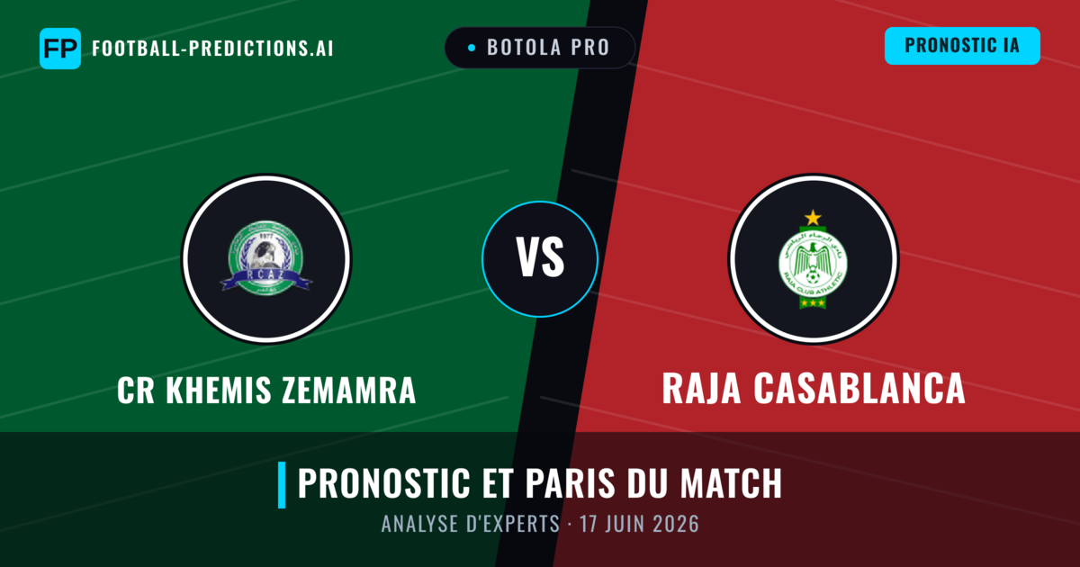 CR Khemis Zemamra vs Raja Casablanca — pronostic et avant-match