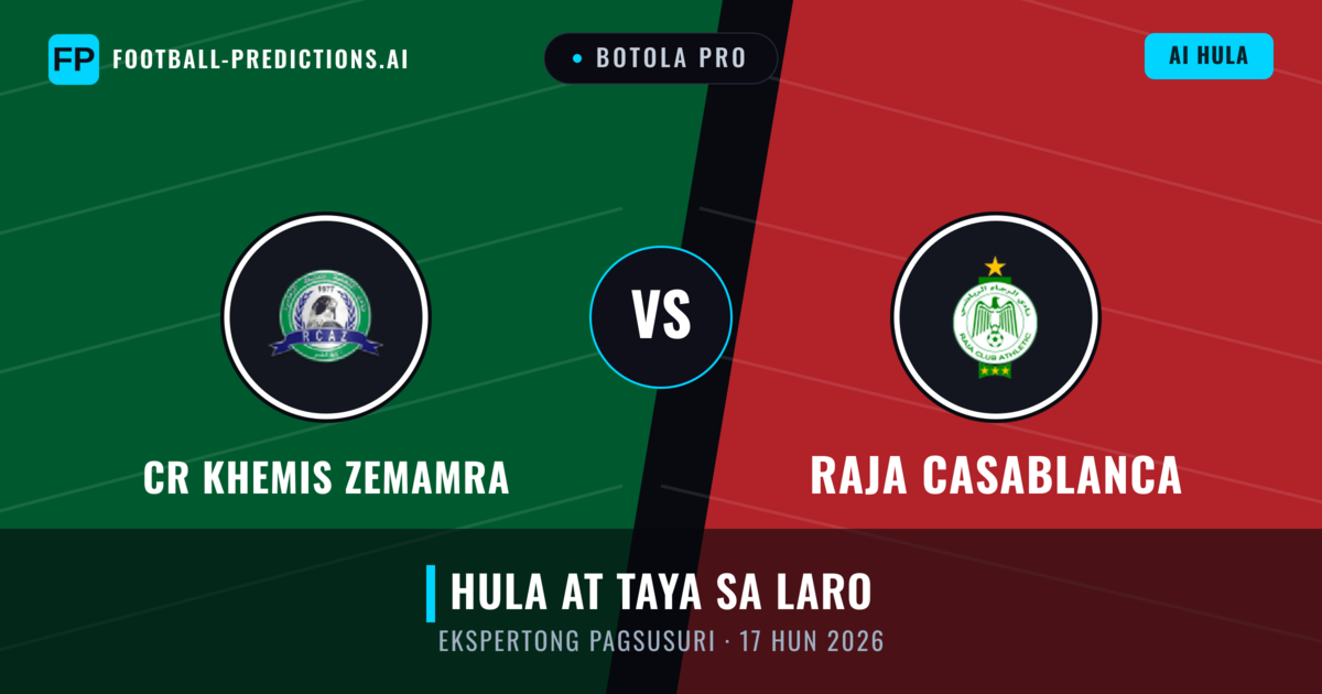 CR Khemis Zemamra vs Raja Casablanca — hula at preview ng laban
