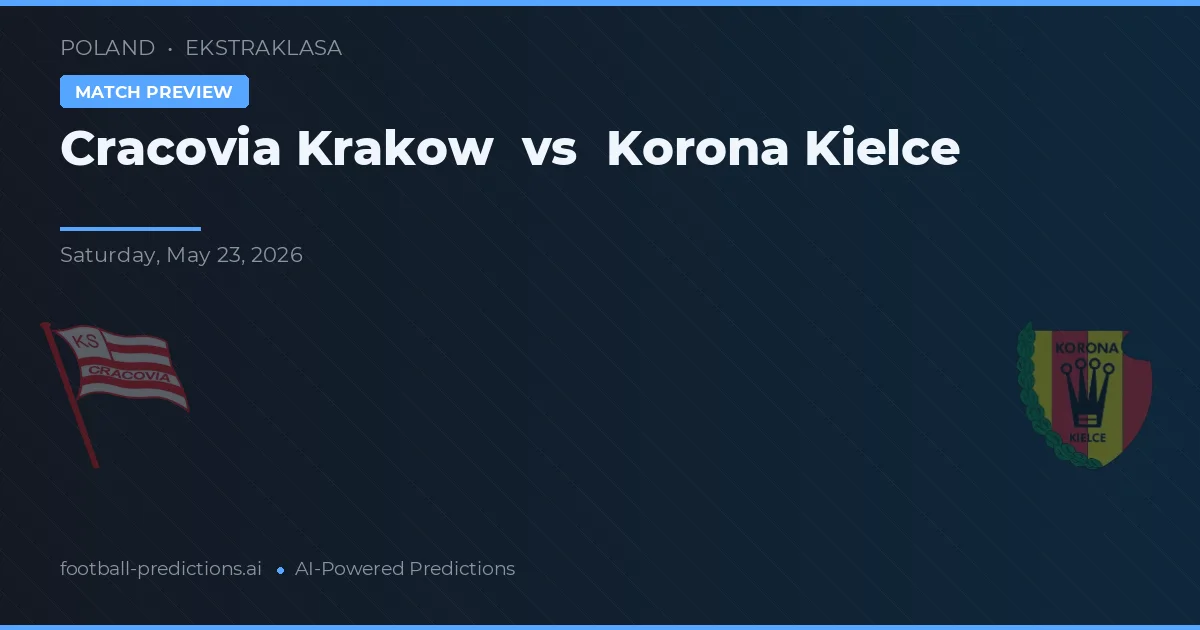 Cracovia Kraków vs Korona Kielce — dự đoán và xem trước trận đấu
