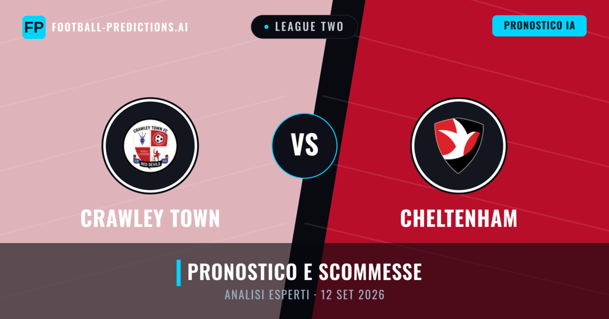 Crawley Town vs Cheltenham — pronostico e anteprima del match