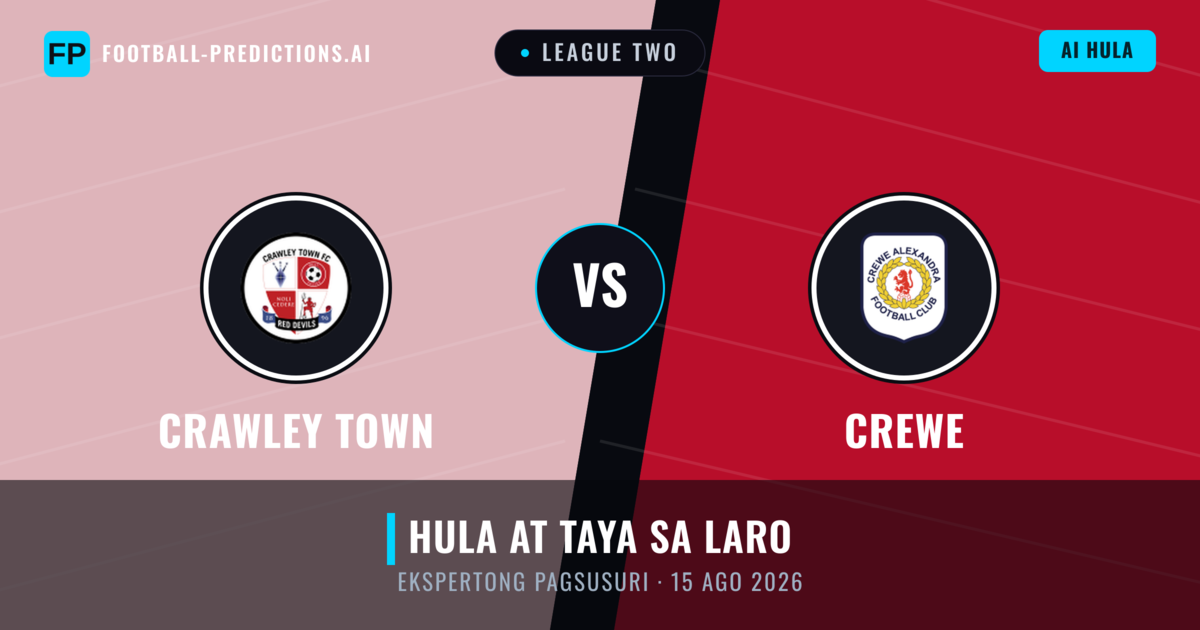 Crawley Town vs Crewe — hula at preview ng laban