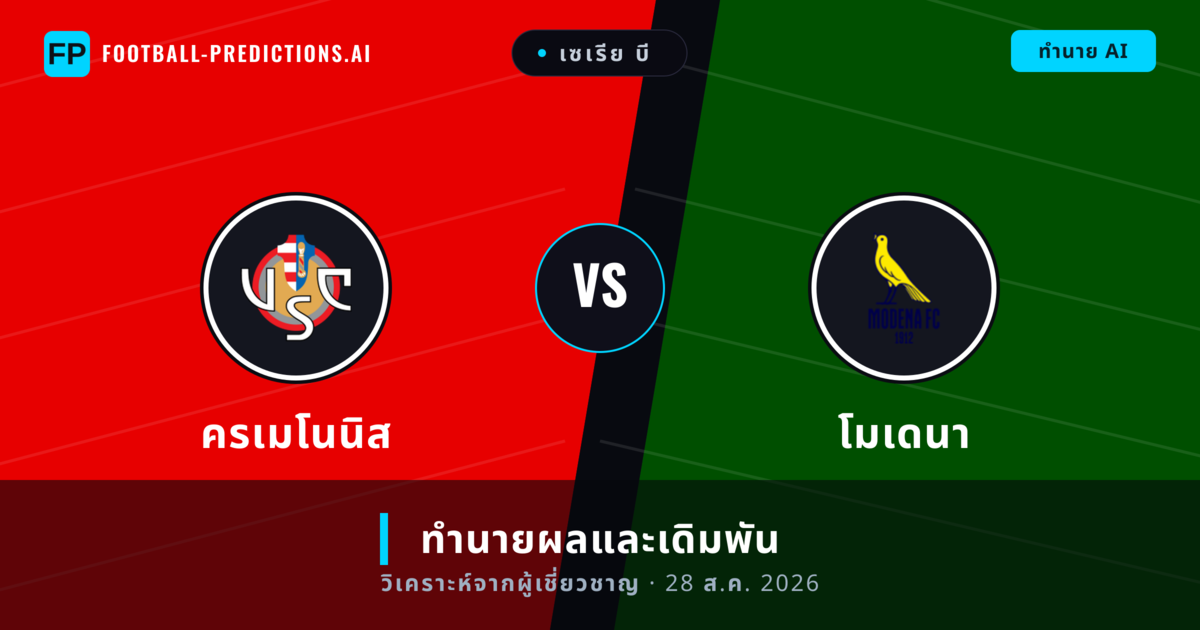 ครเมโนนิส พบ โมเดนา — ทำนายผลและพรีวิวการแข่งขัน