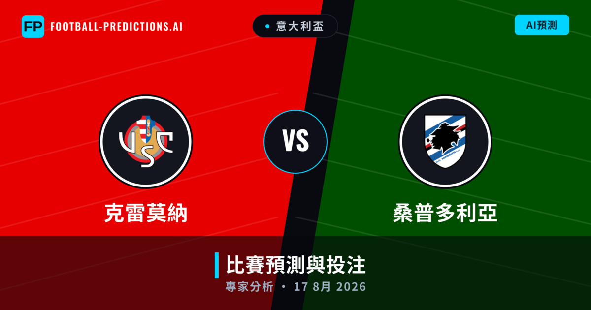 克雷莫納 vs 桑普多利亞 — 比赛预测和前瞻