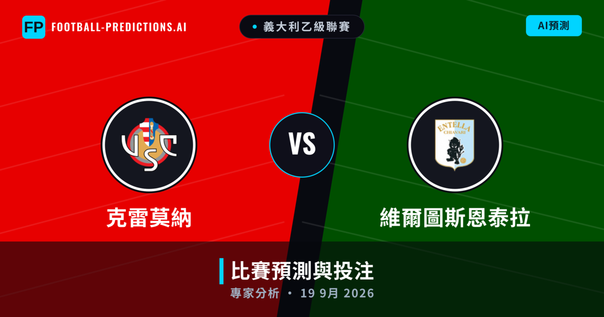 克雷莫納 vs 維爾圖斯恩泰拉 — 比赛预测和前瞻