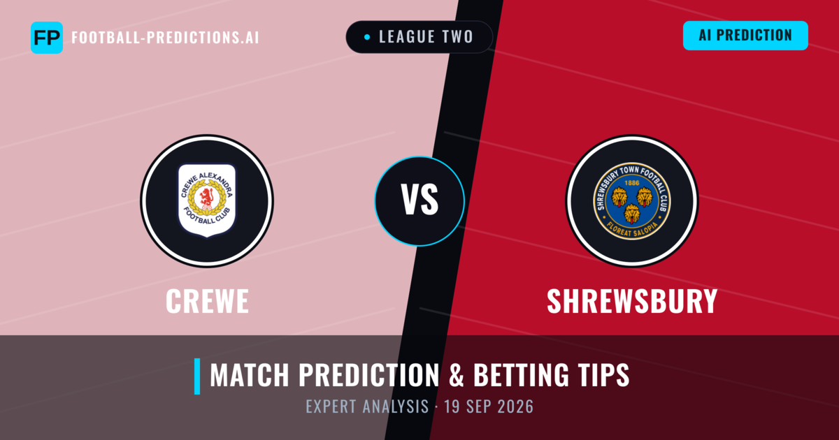 Crewe vs Shrewsbury — match prediction & preview