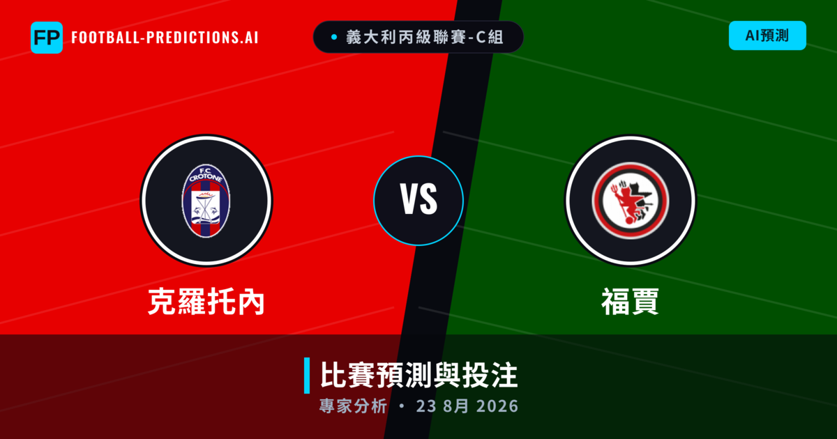 克羅托內 vs 福賈 — 比赛预测和前瞻