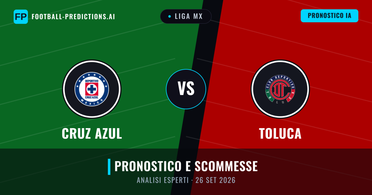 Cruz Azul vs Toluca — pronostico e anteprima del match