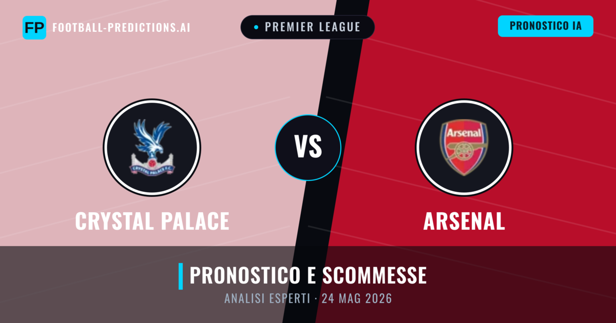 Crystal Palace vs Arsenal — pronostico e anteprima del match