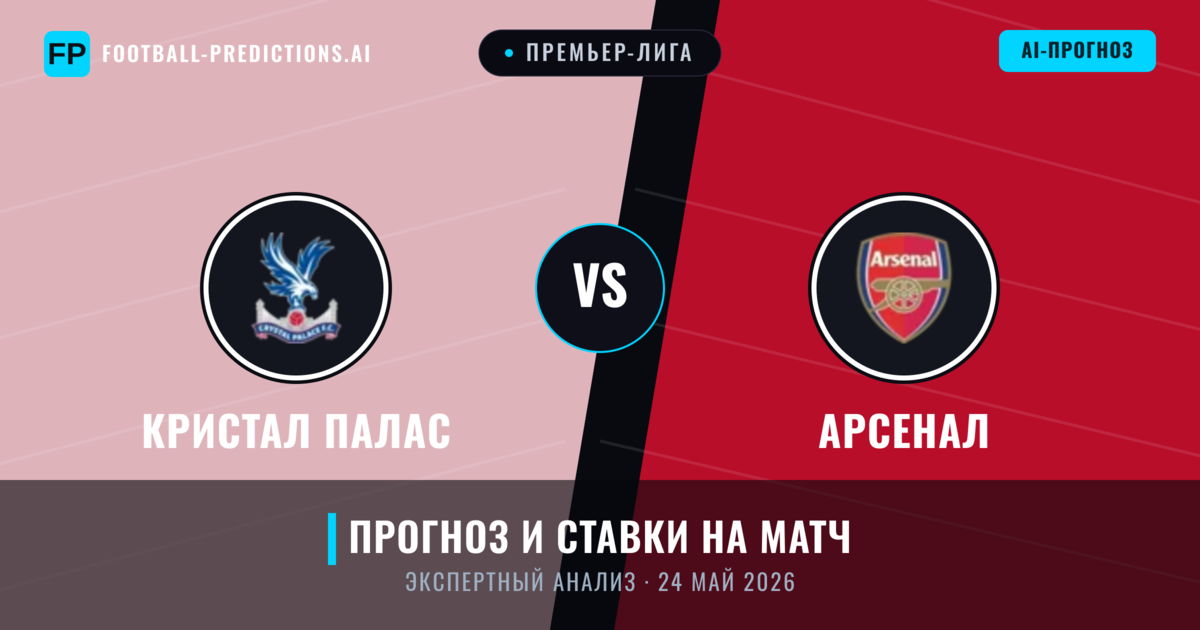 Кристал Палас – Арсенал — прогноз и превью матча