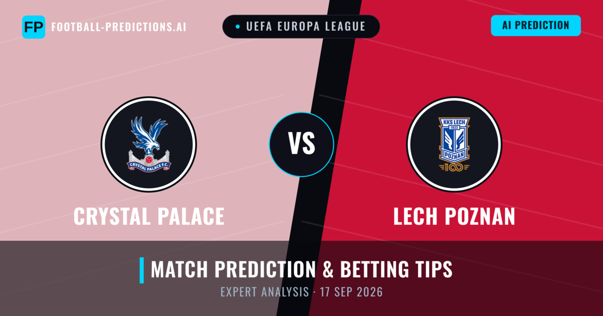 Crystal Palace vs Lech Poznan — match prediction & preview