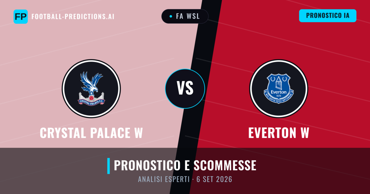 Crystal Palace W vs Everton W — pronostico e anteprima del match
