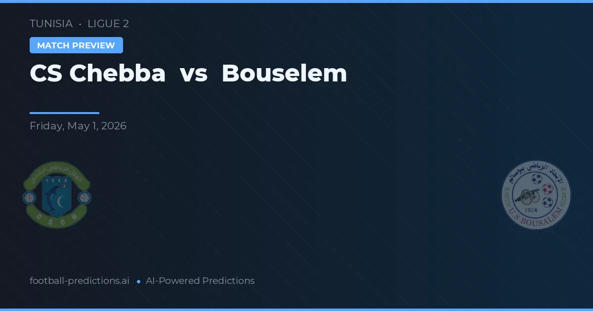 CS Chebba vs Bouselem — Prognose und Spielvorschau