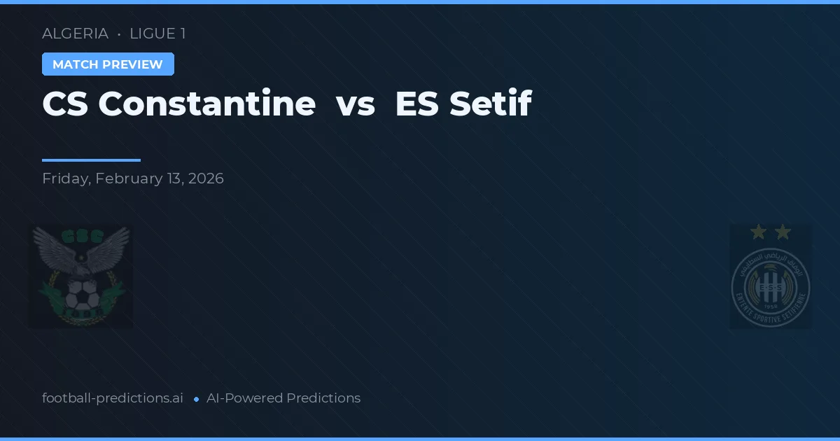 CS Constantine vs ES Sétif — dự đoán và xem trước trận đấu
