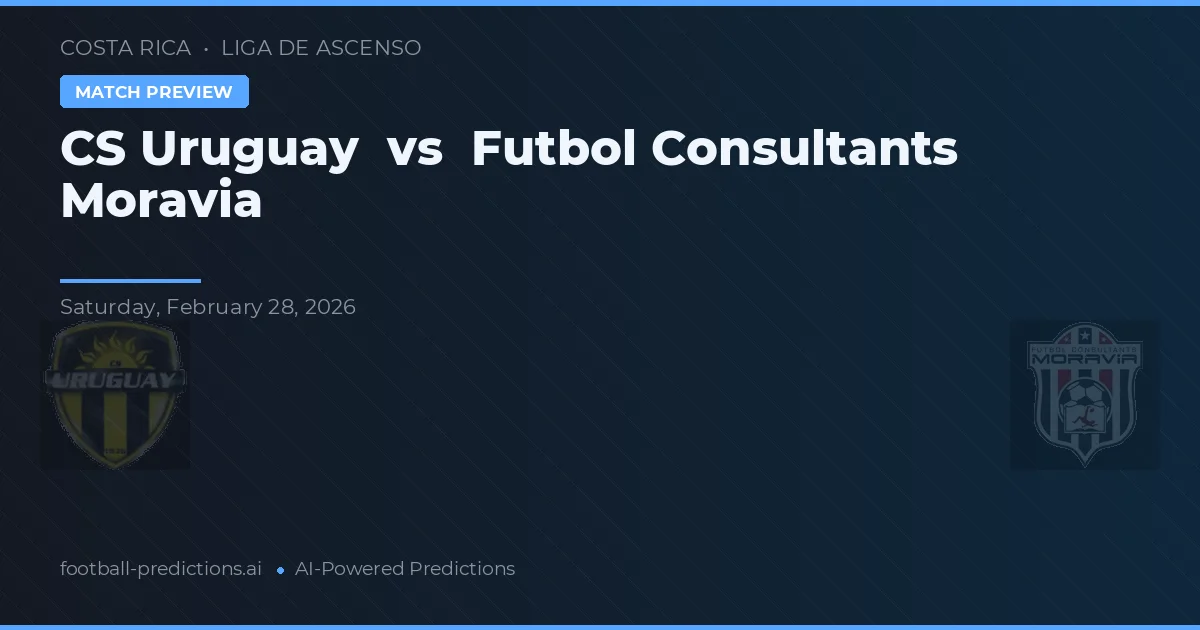 CS Uruguay vs Moravia Football Consultants — pronostic et avant-match