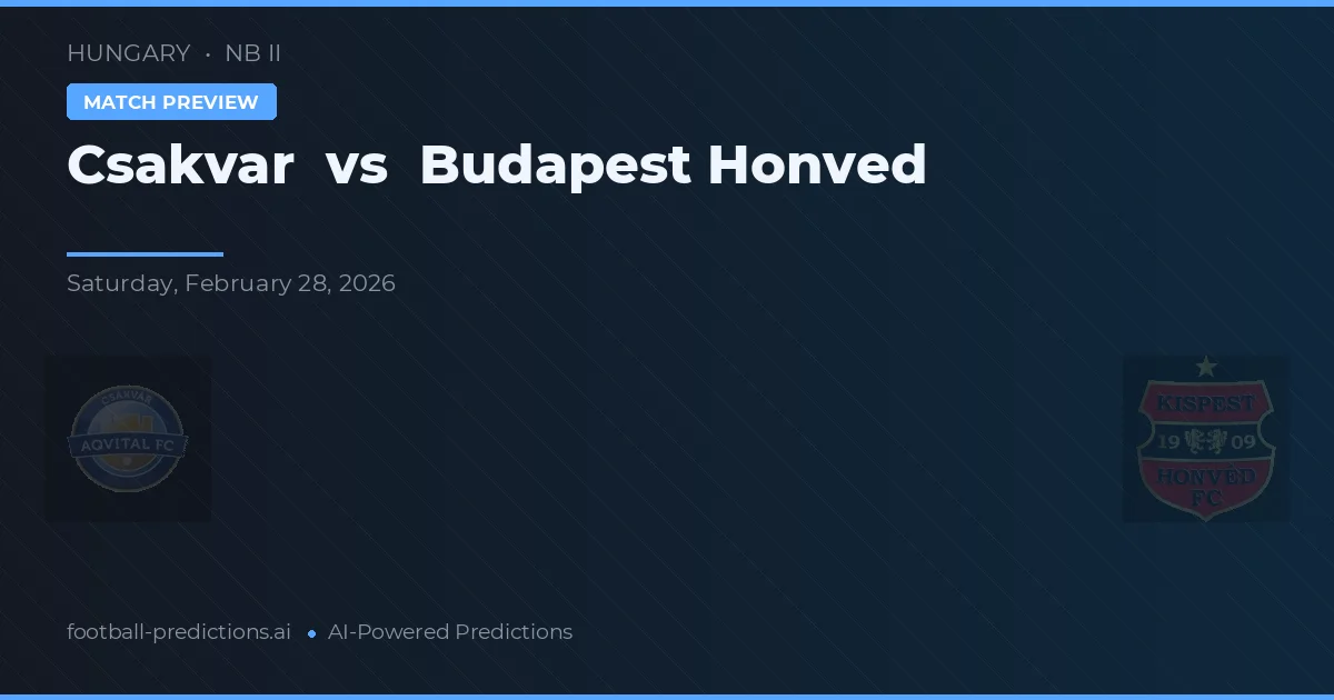 Csákvár vs Budapest Honvéd — hula at preview ng laban