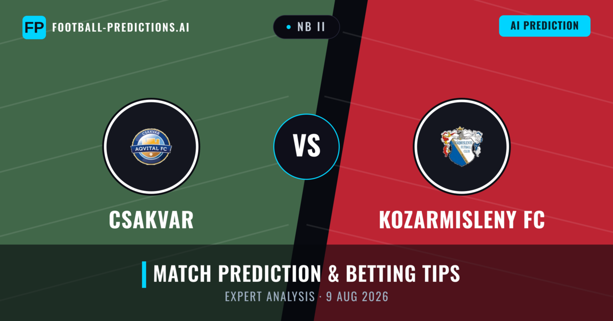 Csakvar vs Kozarmisleny FC — match prediction & preview