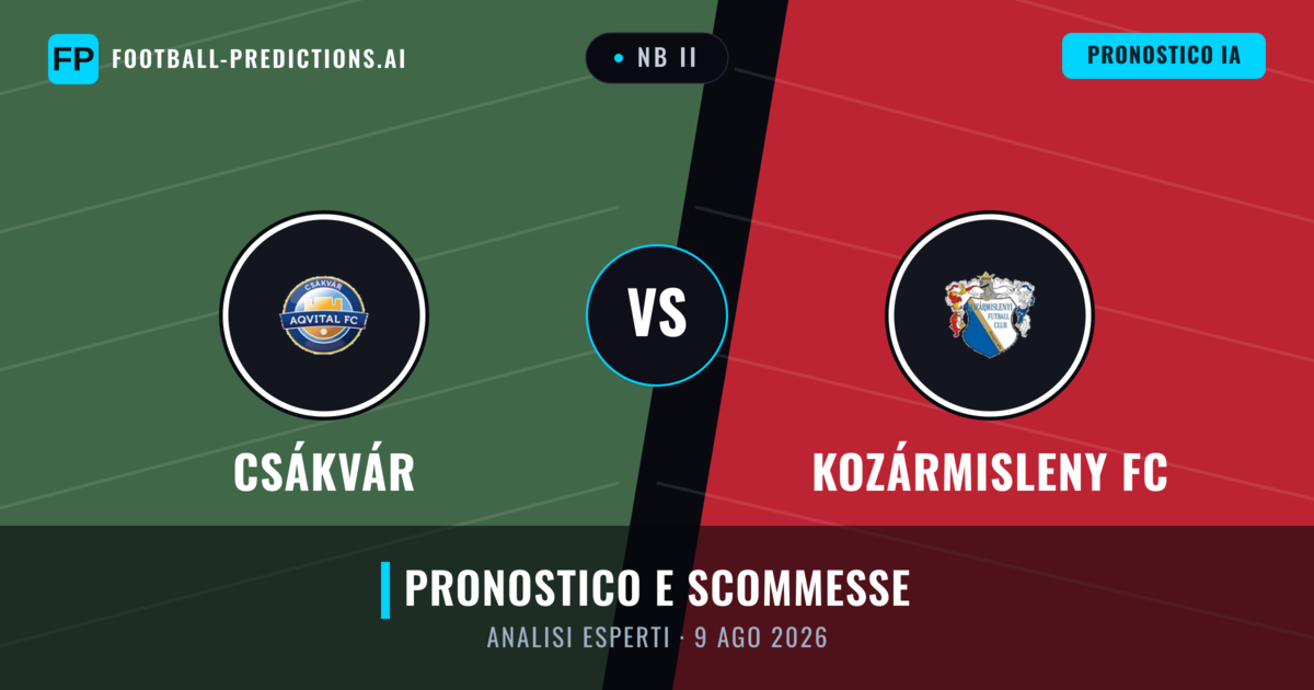 Csákvár vs Kozármisleny FC — pronostico e anteprima del match