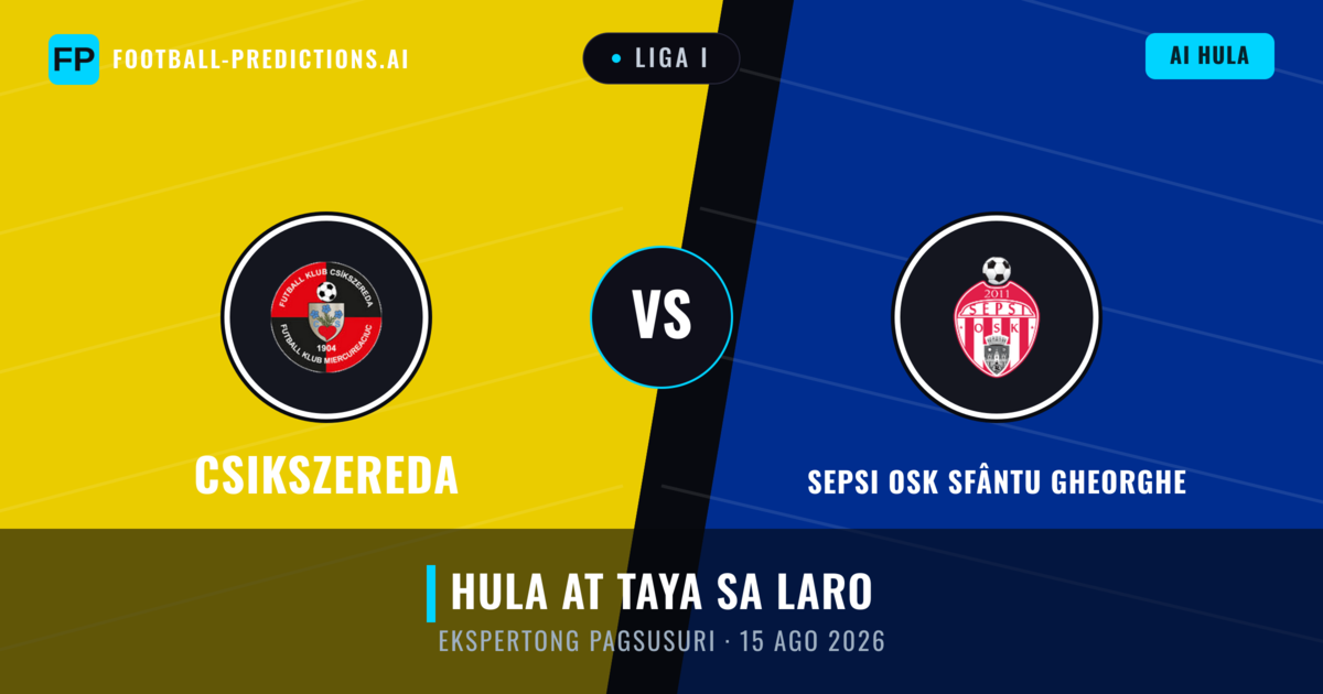 Csikszereda vs Sepsi OSK Sfântu Gheorghe — hula at preview ng laban