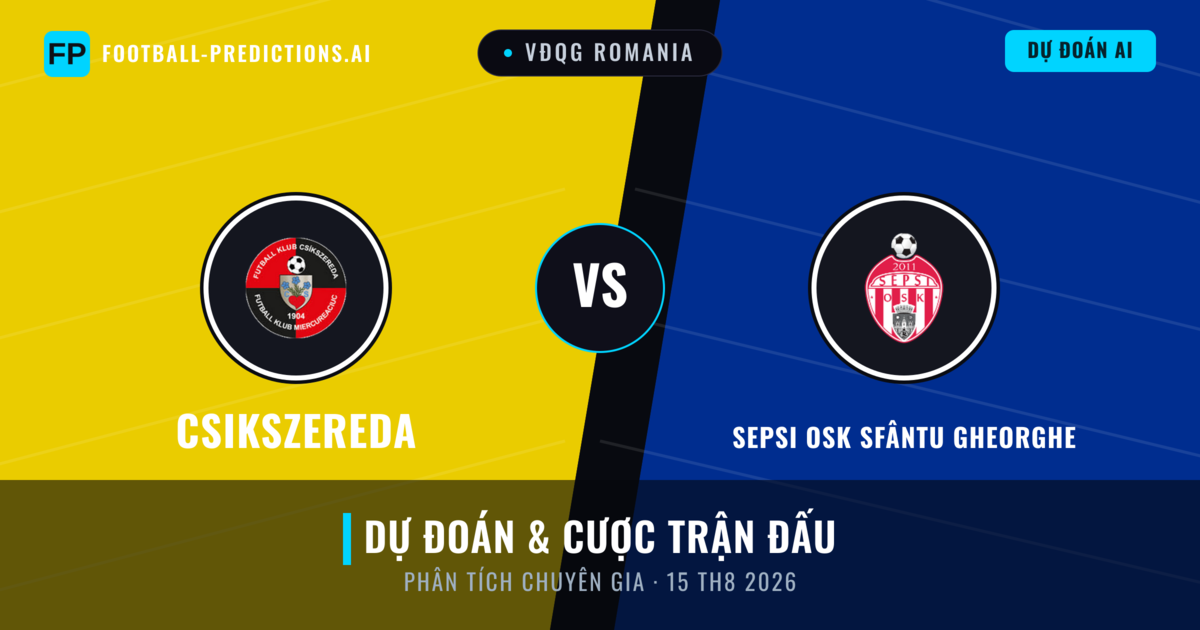 Csikszereda vs Sepsi OSK Sfântu Gheorghe — dự đoán và xem trước trận đấu