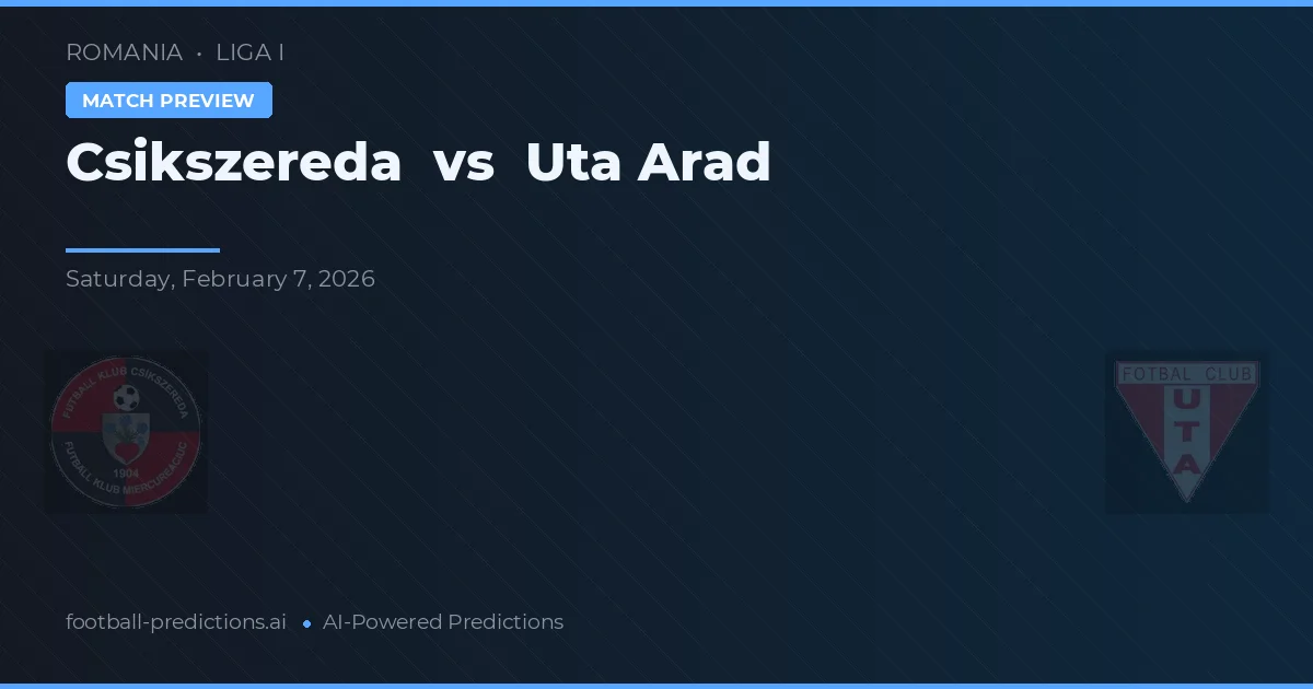 Csikszereda vs Uta Arad — pronostic et avant-match