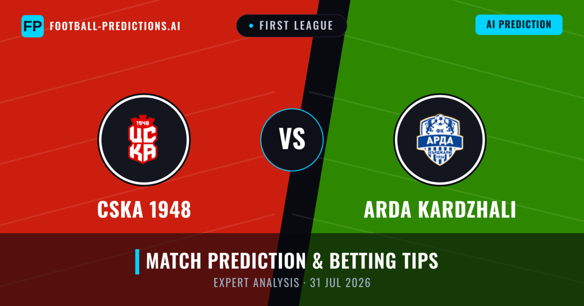 CSKA 1948 vs Arda Kardzhali — match prediction & preview