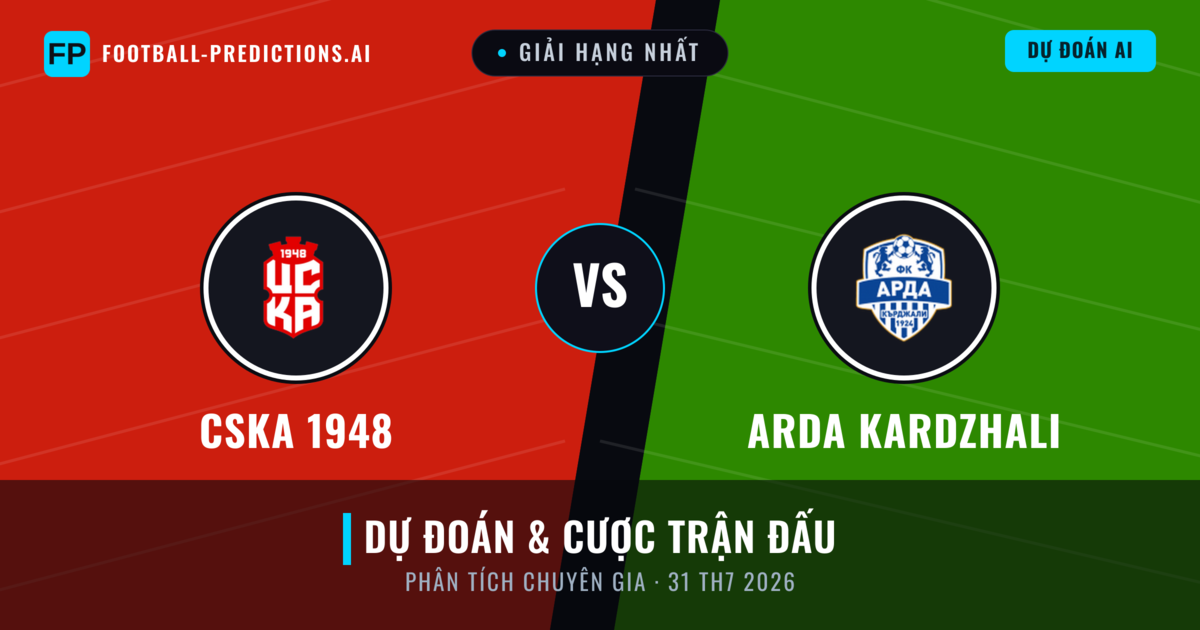 CSKA 1948 vs Arda Kardzhali — dự đoán và xem trước trận đấu