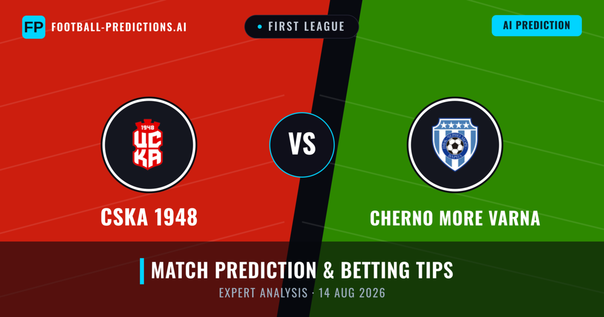 CSKA 1948 vs Cherno More Varna — match prediction & preview
