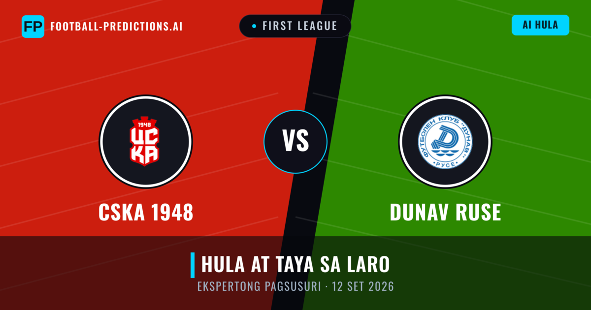 CSKA 1948 vs Dunav Ruse — hula at preview ng laban