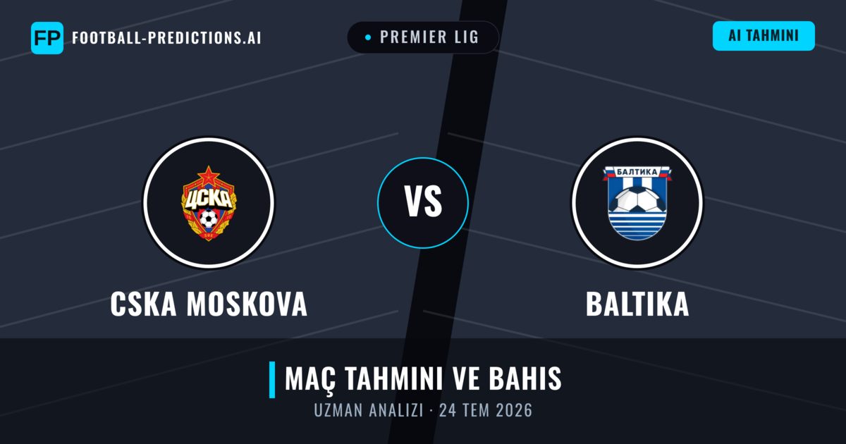 CSKA Moskova - Baltika — maç tahmini ve önizleme