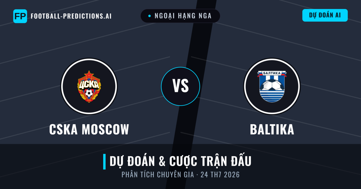 CSKA Moscow vs Baltika — dự đoán và xem trước trận đấu