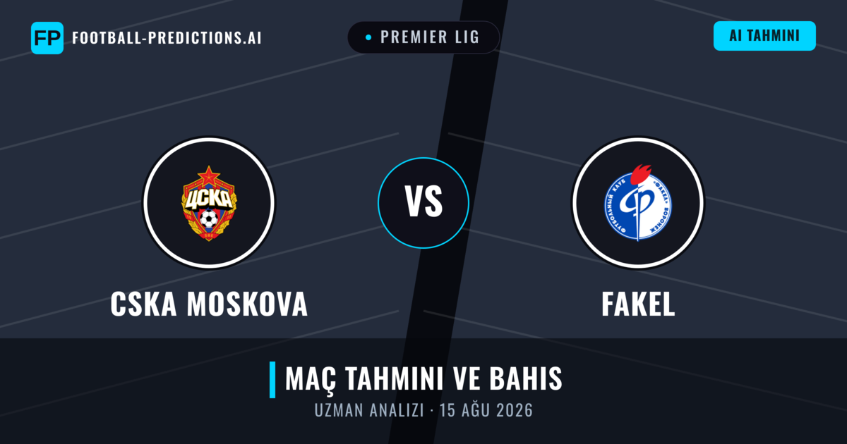 CSKA Moskova - Fakel — maç tahmini ve önizleme