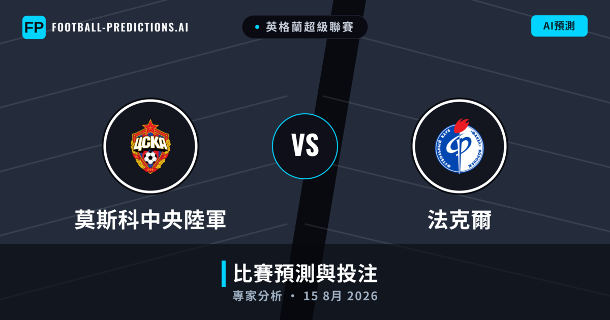 莫斯科中央陸軍 vs 法克爾 — 比赛预测和前瞻